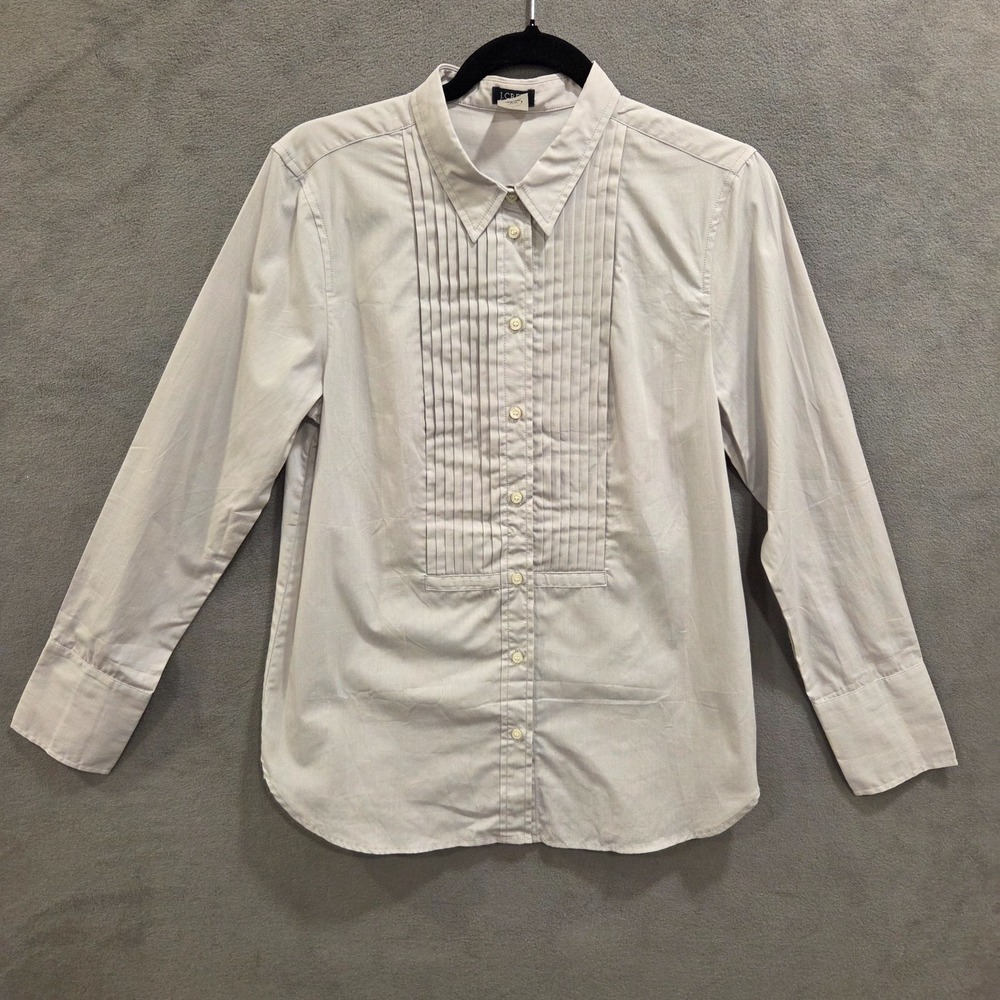 J Crew Pintuck Blouse Shirt Women's Size‎ Small Preppy Business Office Academia